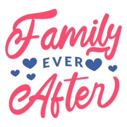 Rotular a família para sempre Desenho PNG