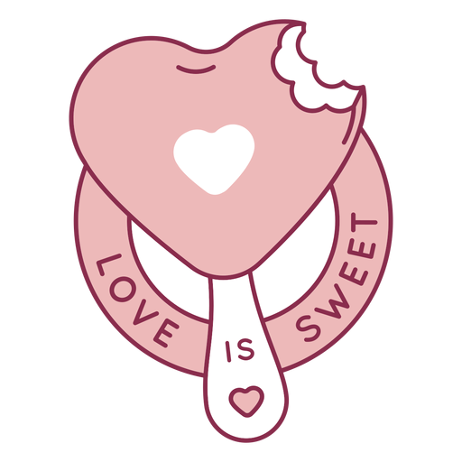 Love sweet badge PNG Design