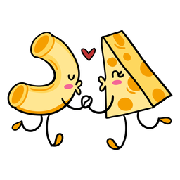 Amor de macarrones con queso Diseño PNG