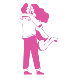 Homem levantamento par mulher curso Desenho PNG
