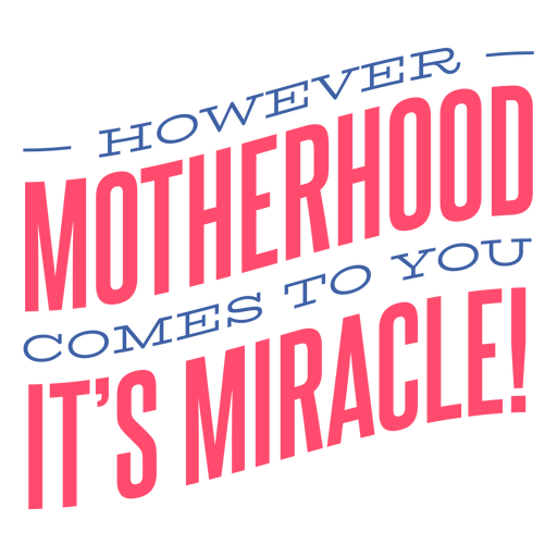 Letras de la maternidad milagrosa Diseño PNG