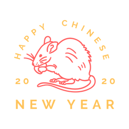 Año nuevo chino comiendo rata Diseño PNG