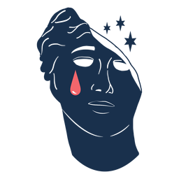 Un lado de la cara lágrima triste Transparent PNG
