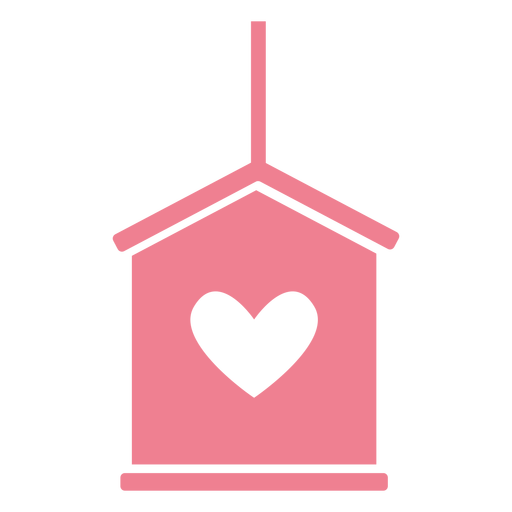 Pink valentine heart mailbox PNG Design