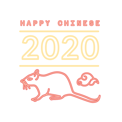 Rat chinese 2020 new year PNG Design