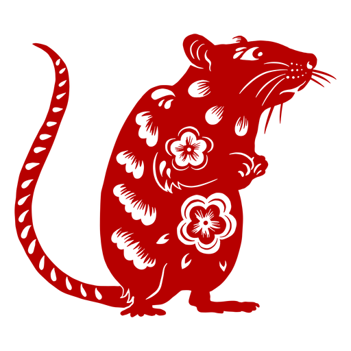 Rato parecendo lado do ano novo chin?s Desenho PNG