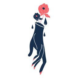 Romantic sad hand PNG Design