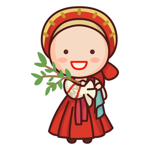 Russian traditional cute costume PNG Design