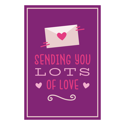 Senden viel Liebeskarte PNG-Design