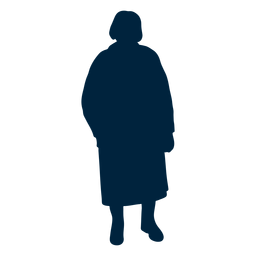 Silhueta de mulher idosa Desenho PNG