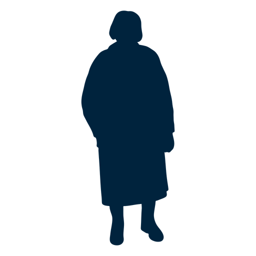 Senior woman pose silhouette PNG Design