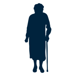 Silhueta de mulher sênior Desenho PNG