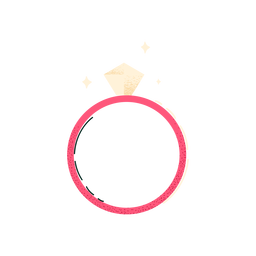 Shiny engagement ring PNG Design