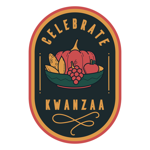 Simple celebrate kwanzaa badge