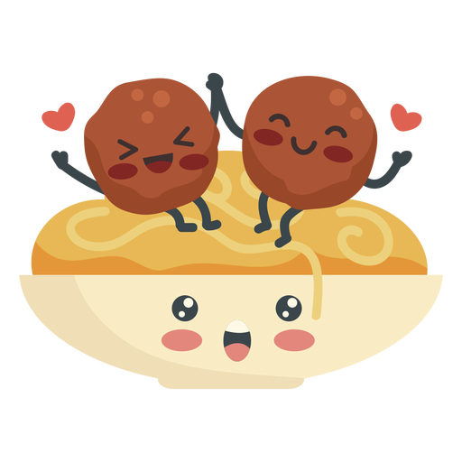 Amantes de alm?ndegas de espaguete Desenho PNG