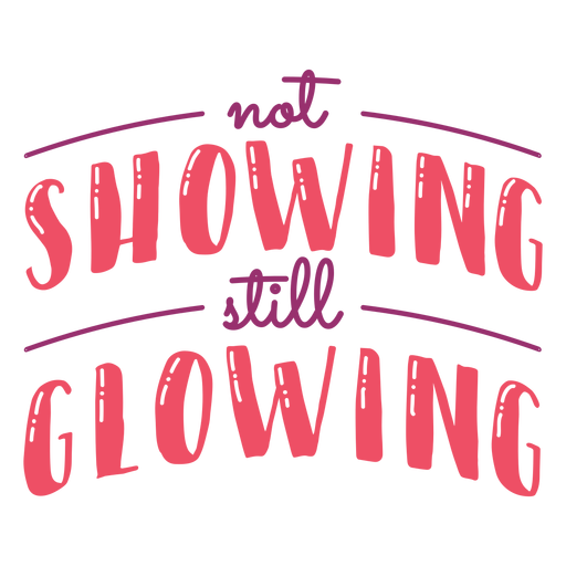 Still glowing lettering PNG Design
