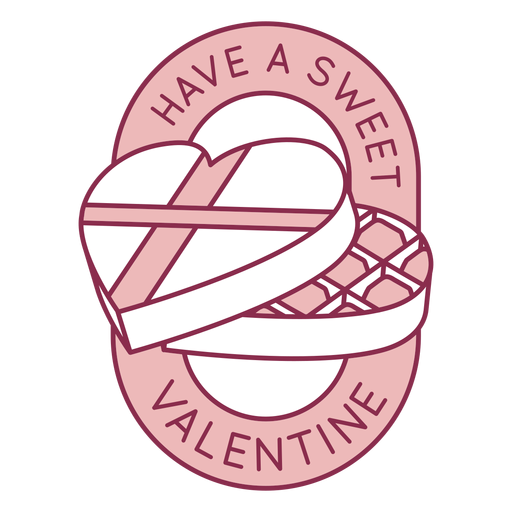 Sweet valentine badge PNG Design
