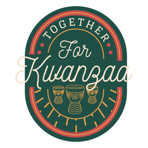 Zusammen für Kwanzaa Abzeichen PNG-Design