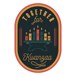 Zusammen Kwanzaa Abzeichen Kerzen PNG-Design