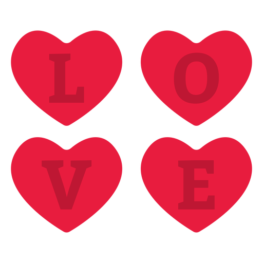 Valentine love flat PNG Design