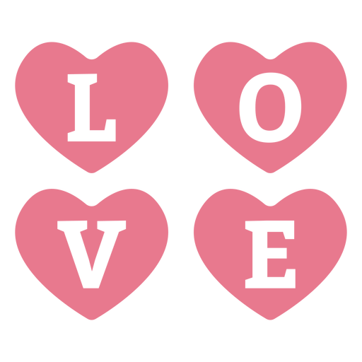 Valentine Liebe rosa PNG-Design