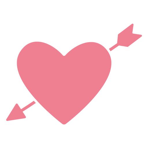 San Valentín flecha corazón rosa Diseño PNG