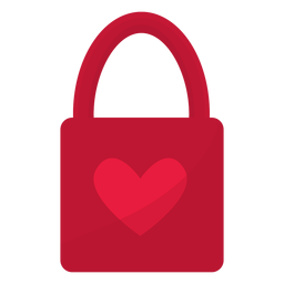 Bolsa de regalo de San Valentín plana Diseño PNG