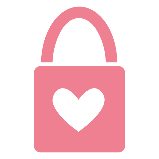 Valentine bag gift pink PNG Design