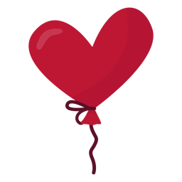 Valentine balão plano Desenho PNG