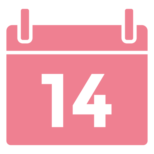 Valentine calendar pink PNG Design