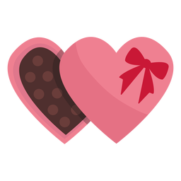 Valentinstag Schokolade flach PNG-Design