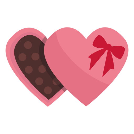 Valentine chocolate flat