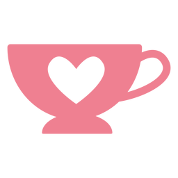 Taza de San Valentín rosa Diseño PNG