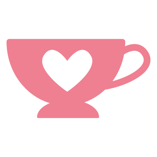 Taza de San Valentín rosa Diseño PNG