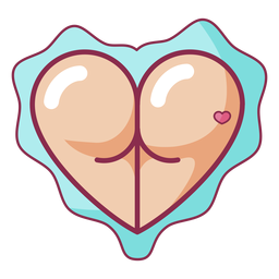 Valentine niedlichen Herzform Hintern PNG-Design