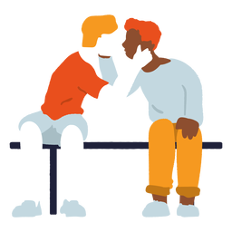 San Valentín linda pareja de hombres Diseño PNG
