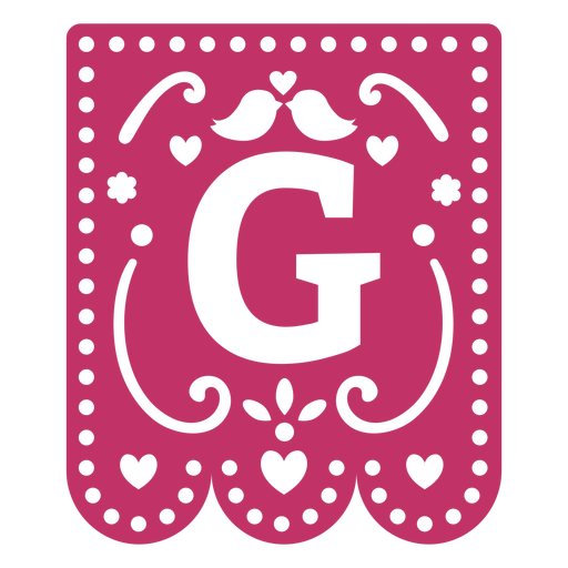 Valentine garland papercut g PNG Design