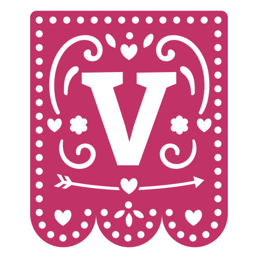 Valentine garland papercut v