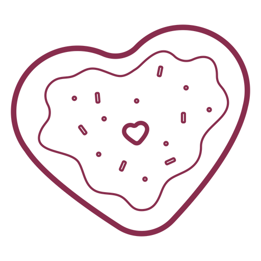 Valentine heart cookie PNG Design