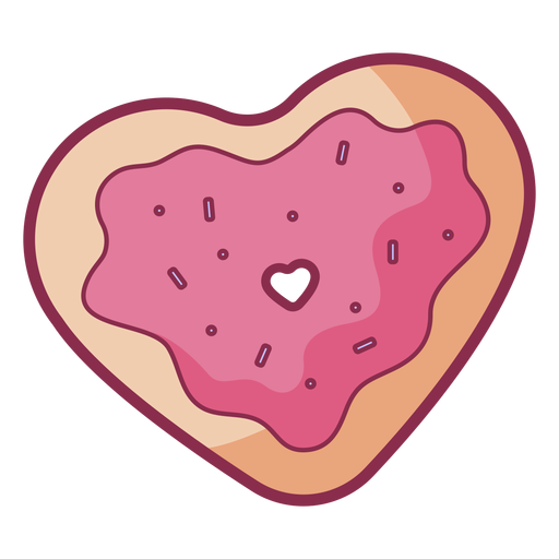 Valentine heart donut - Transparent PNG & SVG vector file