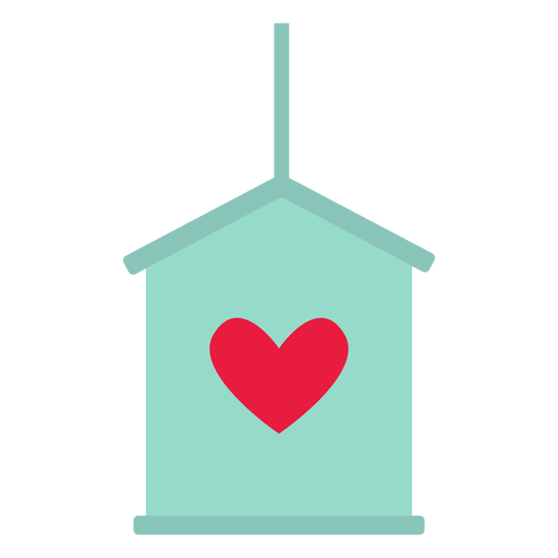 Valentine heart mailbox flat PNG Design