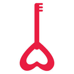 Llave de San Valentín plana Diseño PNG