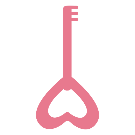 Valentine key pink PNG Design
