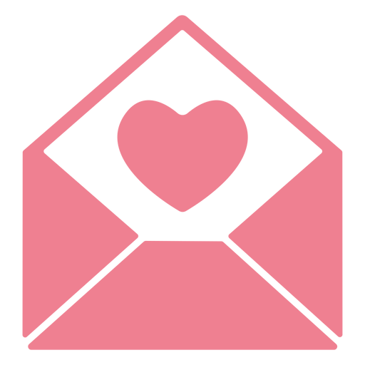 Valentine letter pink PNG Design