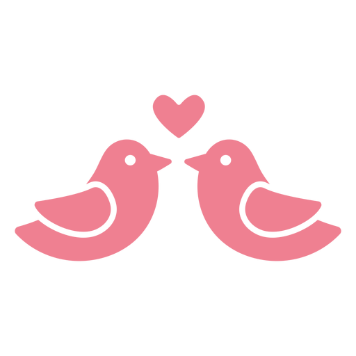 Valentine Liebesvögel rosa PNG-Design
