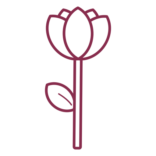 Valentine simple flower PNG Design