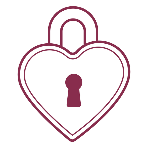 Valentine simple lock PNG Design