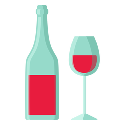 Valentine Wein Wohnung PNG-Design