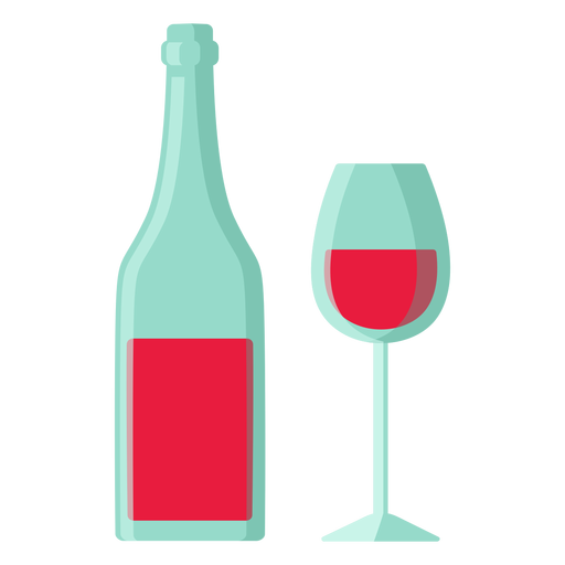 Download Valentine wine flat - Transparent PNG & SVG vector file
