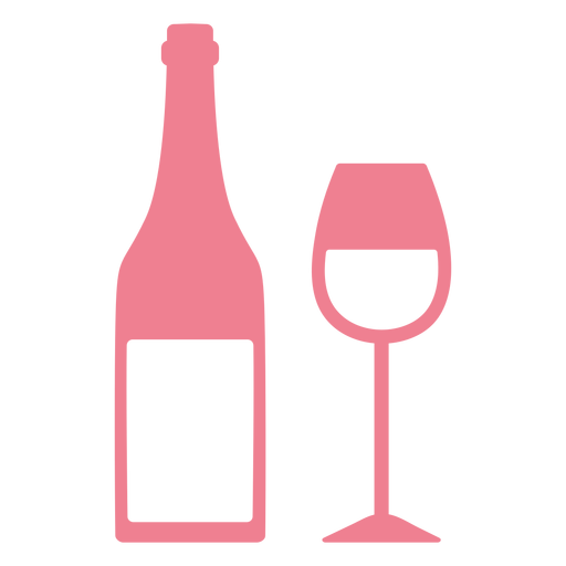 Valentine wine pink PNG Design